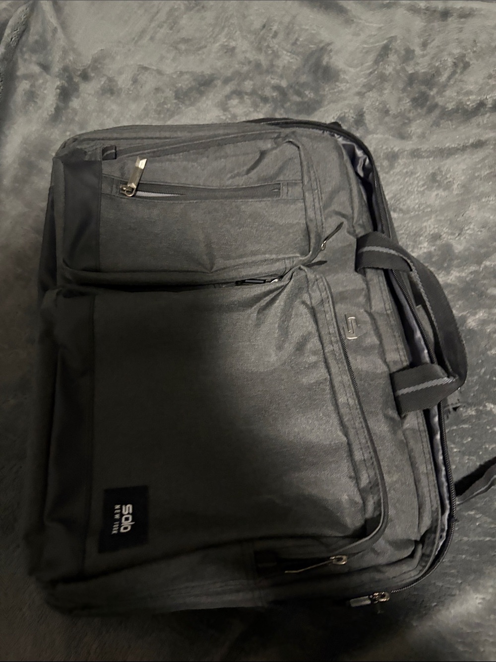 Solo New York Black Men's Travel Briefcase backpack